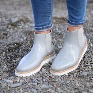 STORM BY COUGAR Women's Kensington Gray Rain Ankle Boots Booties Rubber